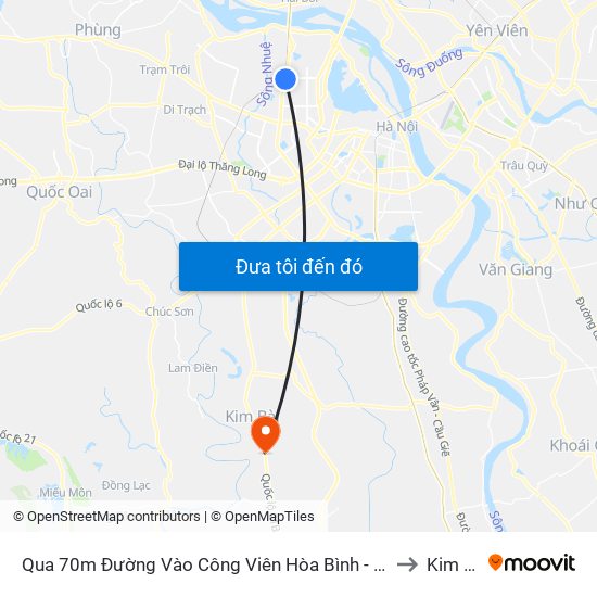 Qua 70m Đường Vào Công Viên Hòa Bình - Phạm Văn Đồng to Kim Thư map