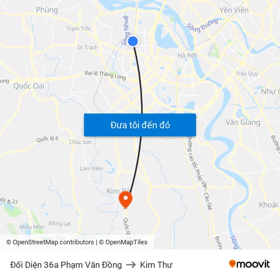 Đối Diện 36a Phạm Văn Đồng to Kim Thư map