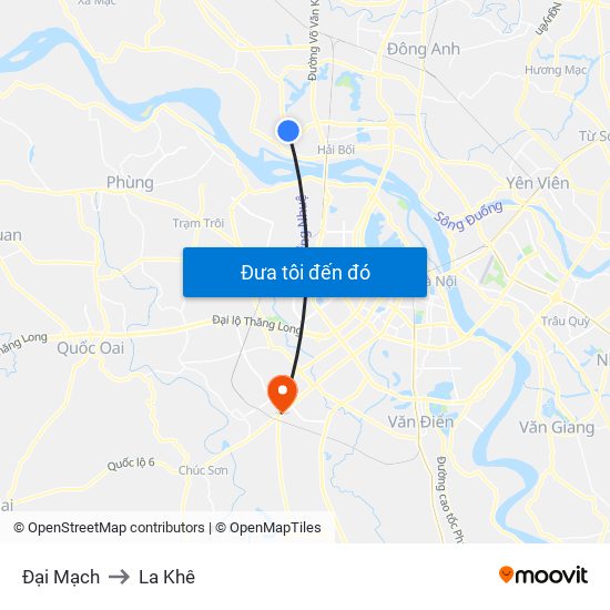 Đại Mạch to La Khê map