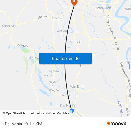 Đại Nghĩa to La Khê map
