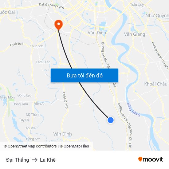 Đại Thắng to La Khê map