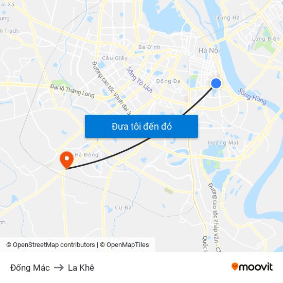 Đống Mác to La Khê map