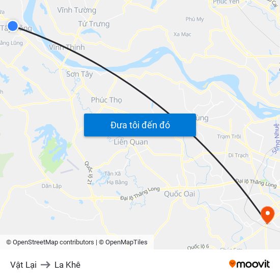 Vật Lại to La Khê map