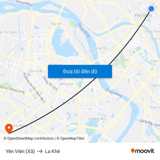 Yên Viên (Xã) to La Khê map