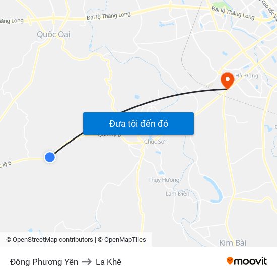 Đông Phương Yên to La Khê map