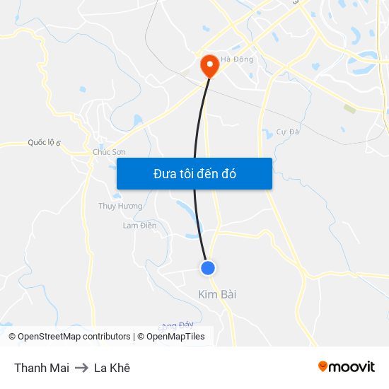Thanh Mai to La Khê map