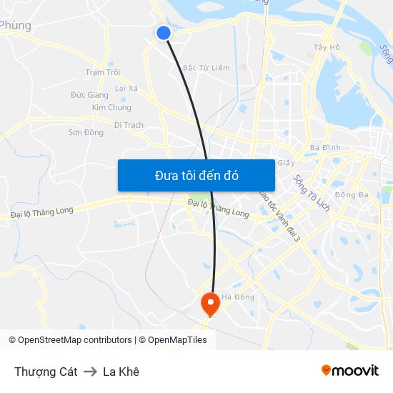 Thượng Cát to La Khê map