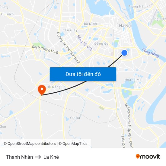 Thanh Nhàn to La Khê map