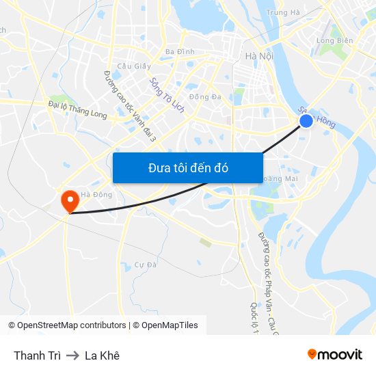 Thanh Trì to La Khê map