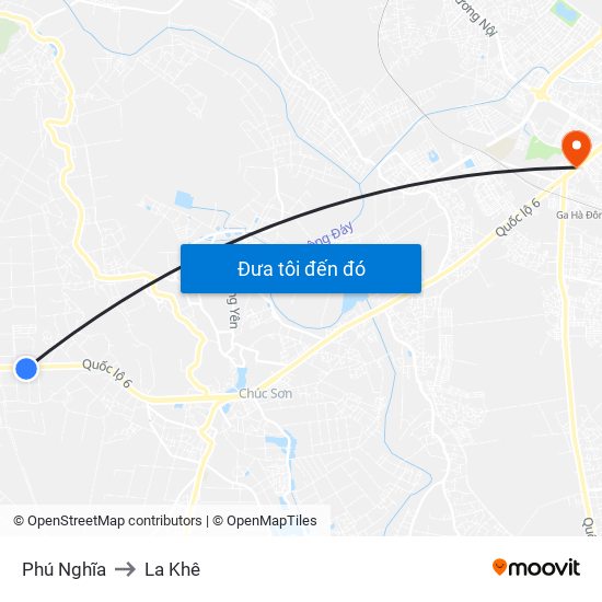 Phú Nghĩa to La Khê map