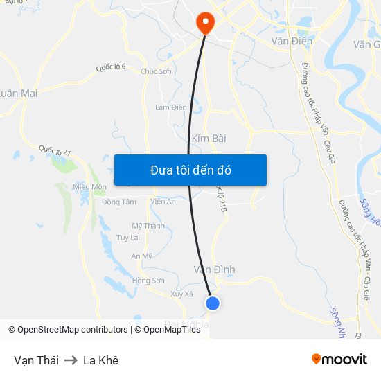 Vạn Thái to La Khê map