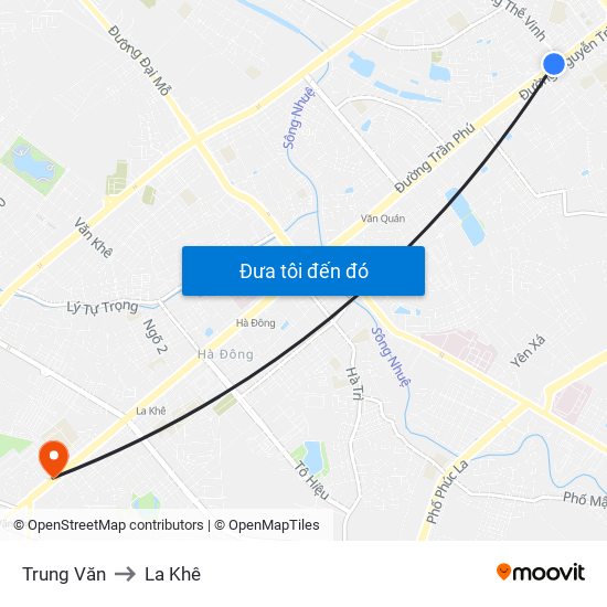 Trung Văn to La Khê map