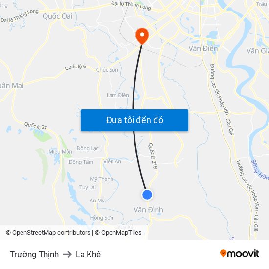 Trường Thịnh to La Khê map