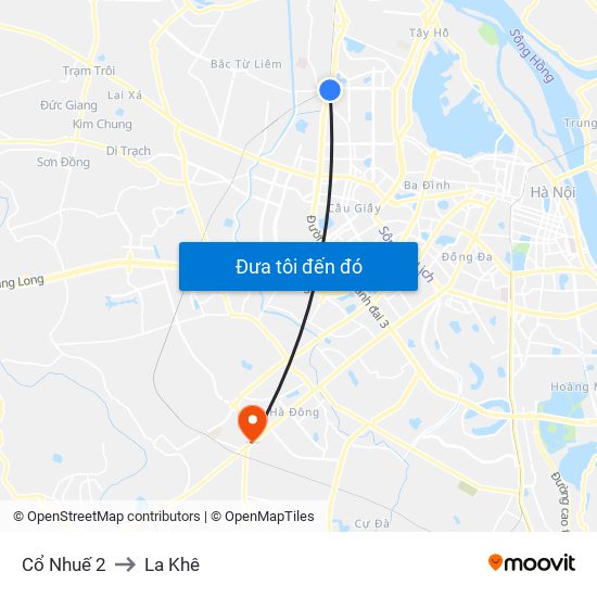 Cổ Nhuế 2 to La Khê map
