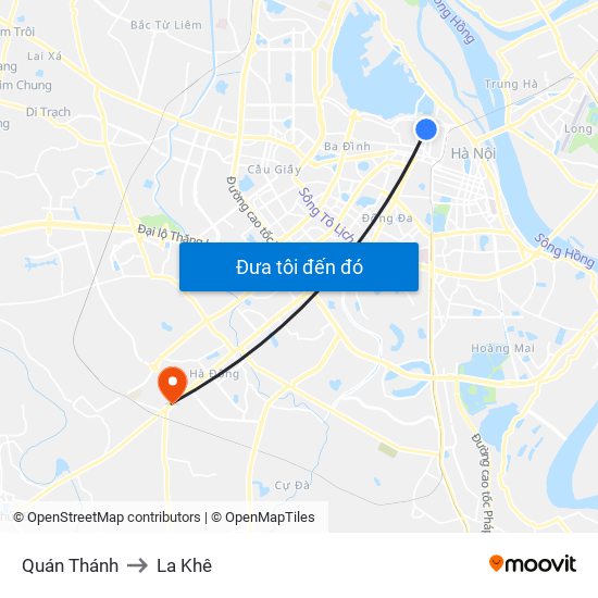 Quán Thánh to La Khê map