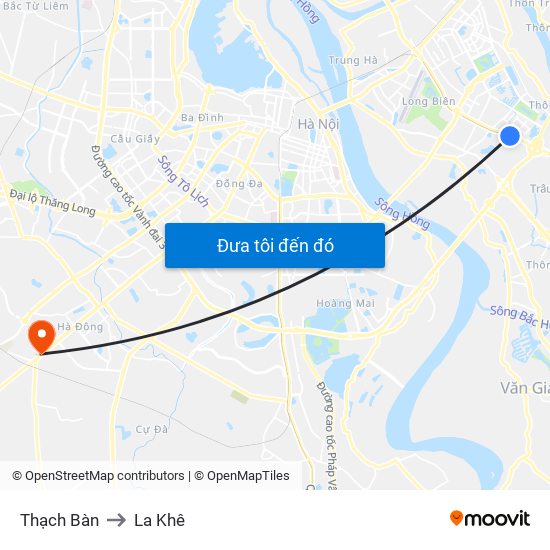 Thạch Bàn to La Khê map