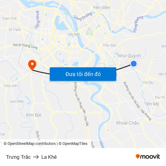 Trưng Trắc to La Khê map