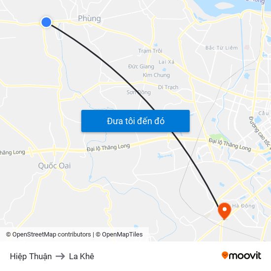 Hiệp Thuận to La Khê map