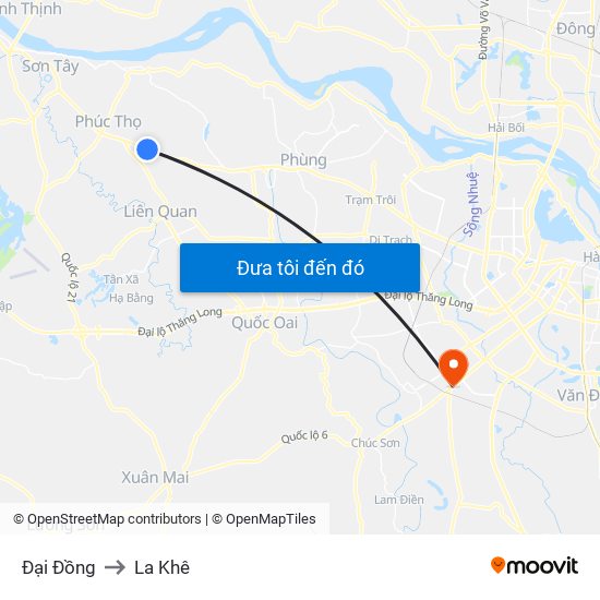 Đại Đồng to La Khê map