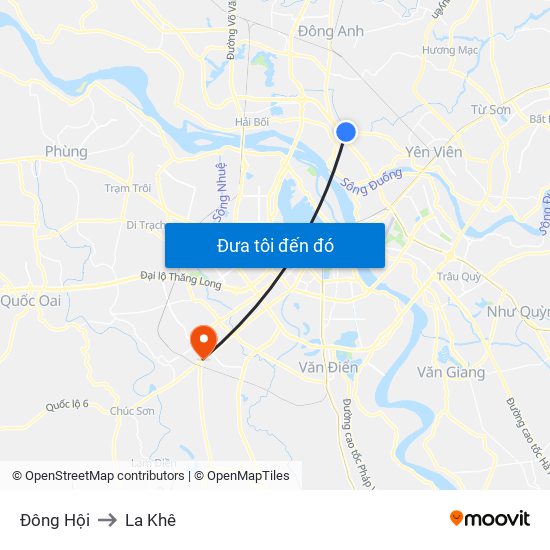 Đông Hội to La Khê map