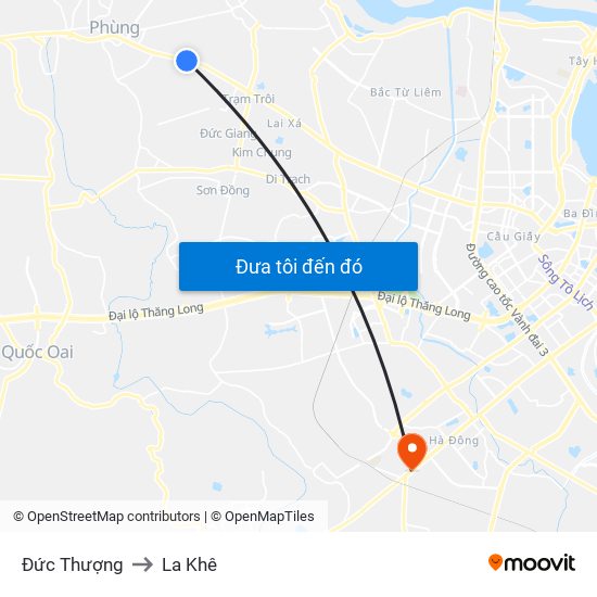 Đức Thượng to La Khê map