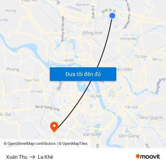 Xuân Thu to La Khê map