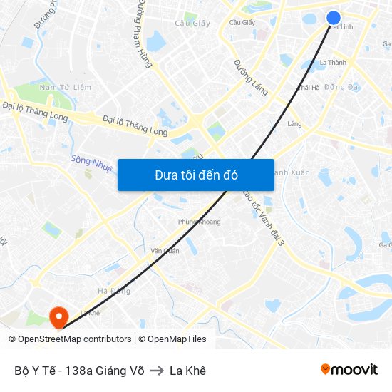 Bộ Y Tế - 138a Giảng Võ to La Khê map