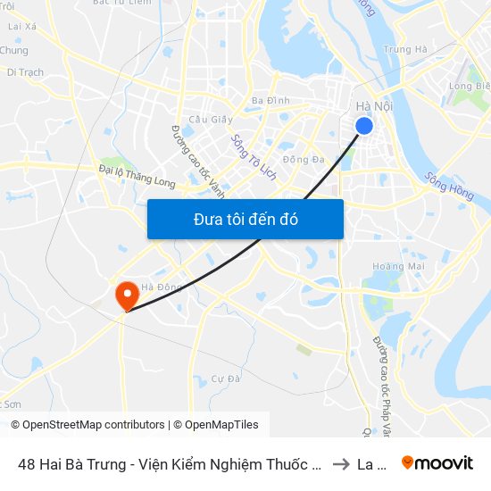 48 Hai Bà Trưng - Viện Kiểm Nghiệm Thuốc Trung Ương to La Khê map