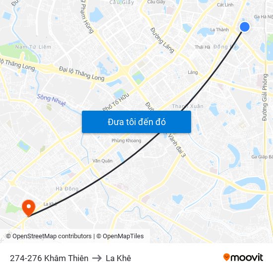 274-276 Khâm Thiên to La Khê map