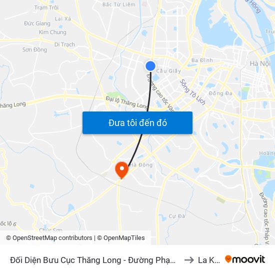 Đối Diện Bưu Cục Thăng Long - Đường Phạm Hùng to La Khê map