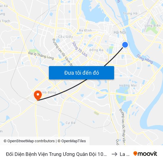 Đối Diện Bệnh Viện Trung Ương Quân Đội 108 - Trần Hưng Đạo to La Khê map