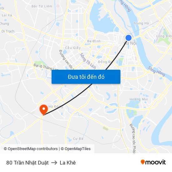 80 Trần Nhật Duật to La Khê map