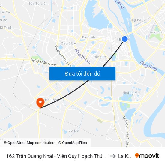 162 Trần Quang Khải - Viện Quy Hoạch Thủy Lợi to La Khê map