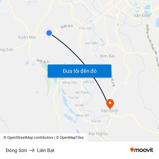 Đông Sơn to Liên Bạt map