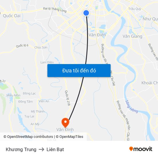 Khương Trung to Liên Bạt map