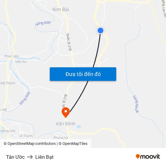 Tân Ước to Liên Bạt map