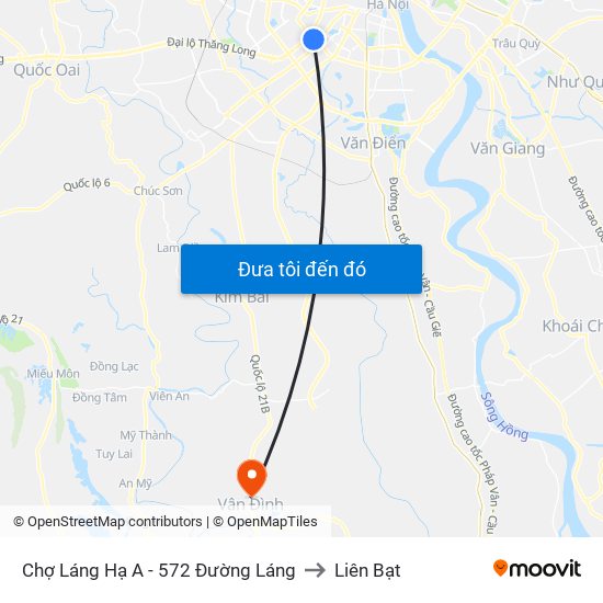 Chợ Láng Hạ A - 572 Đường Láng to Liên Bạt map