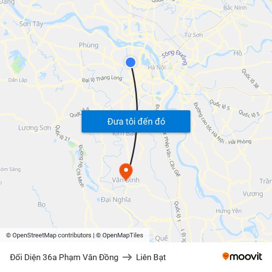 Đối Diện 36a Phạm Văn Đồng to Liên Bạt map