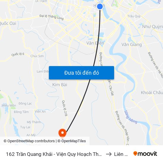 162 Trần Quang Khải - Viện Quy Hoạch Thủy Lợi to Liên Bạt map