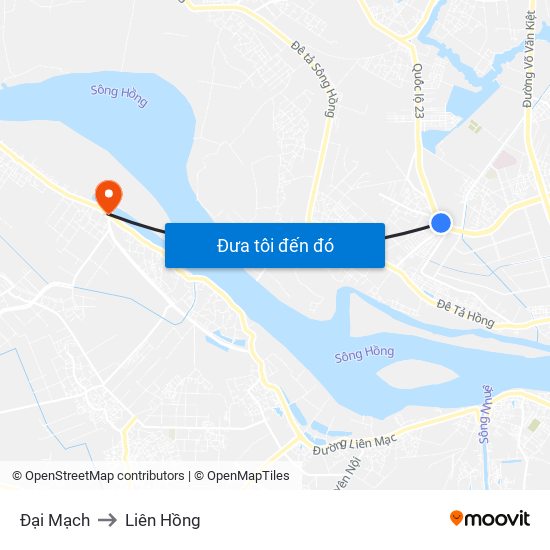 Đại Mạch to Liên Hồng map