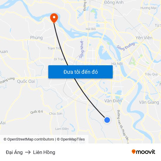 Đại Áng to Liên Hồng map