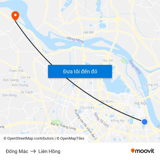 Đống Mác to Liên Hồng map