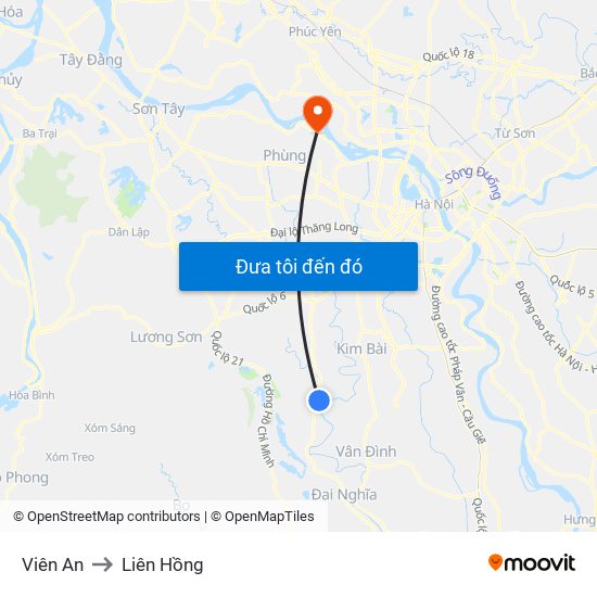 Viên An to Liên Hồng map