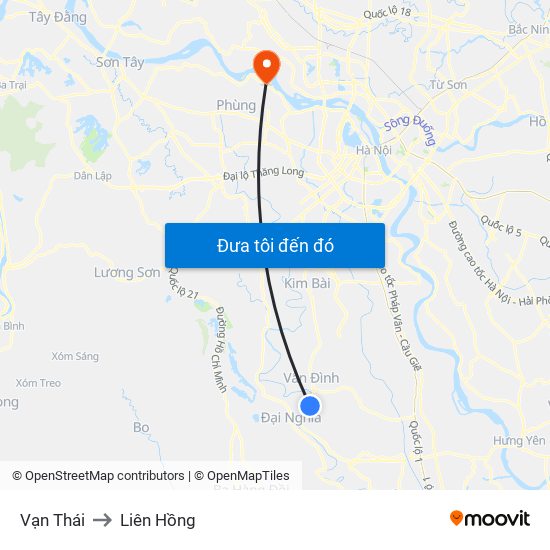 Vạn Thái to Liên Hồng map