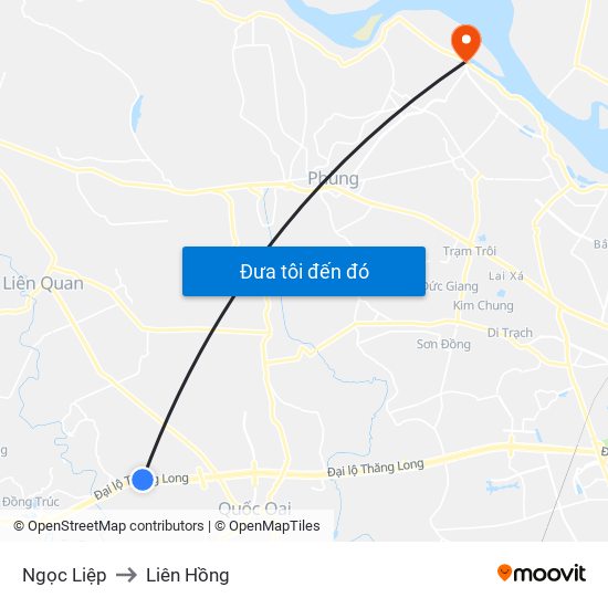 Ngọc Liệp to Liên Hồng map