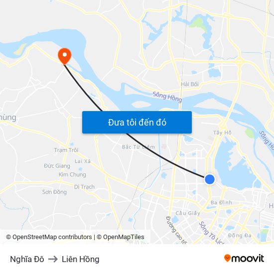 Nghĩa Đô to Liên Hồng map