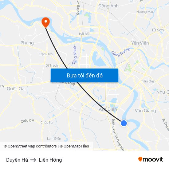 Duyên Hà to Liên Hồng map