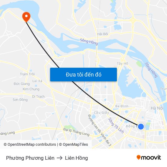 Phường Phương Liên to Liên Hồng map