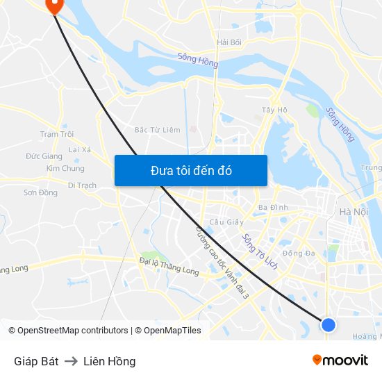 Giáp Bát to Liên Hồng map