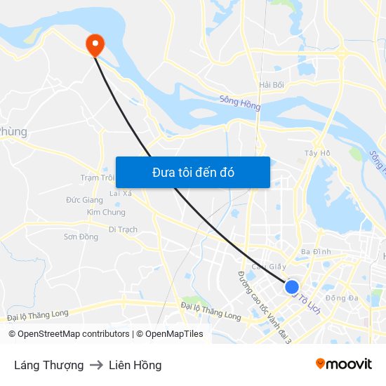 Láng Thượng to Liên Hồng map